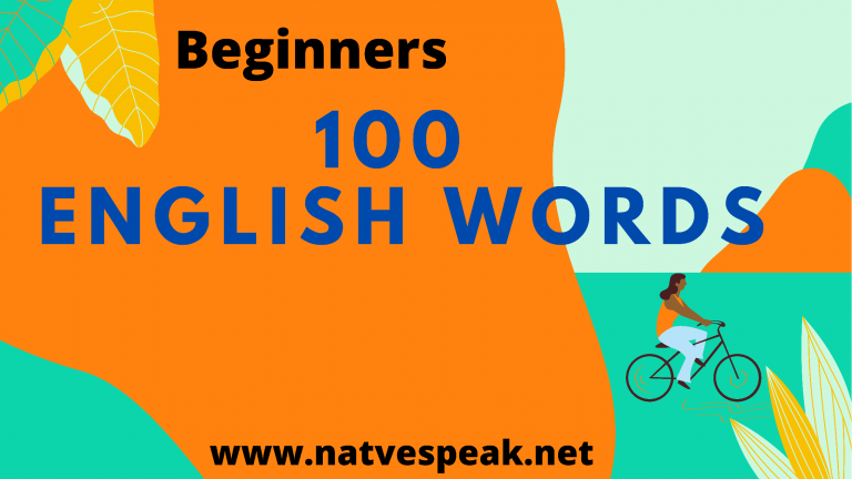 100 Most Used English Words With Bengali Meaning (Beginner)