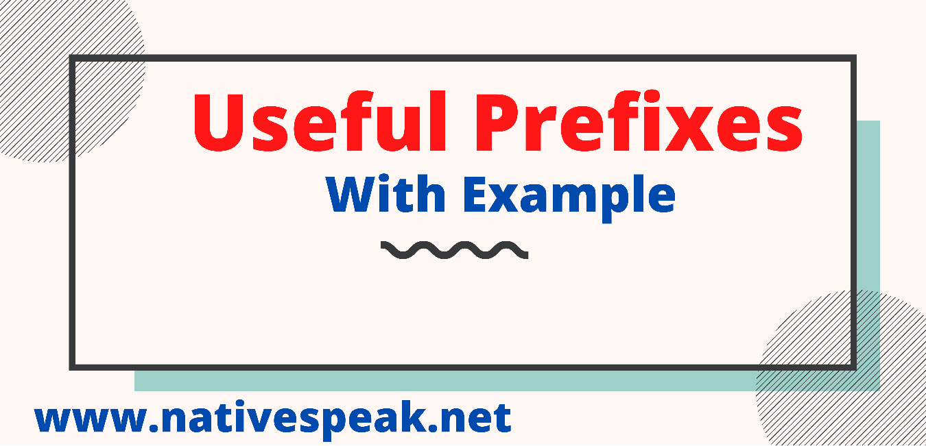 Prefix in English
