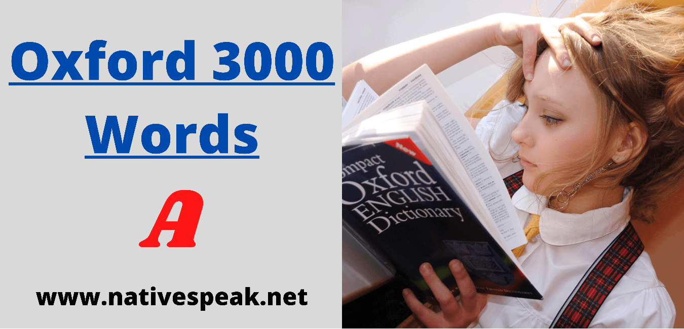 Oxford 3000 Words in English with Bengali Meaning (A)