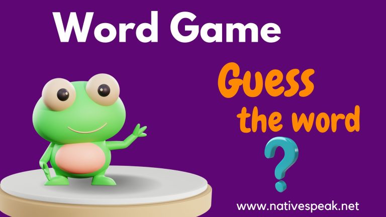 English Word Game – Learn English with Fun