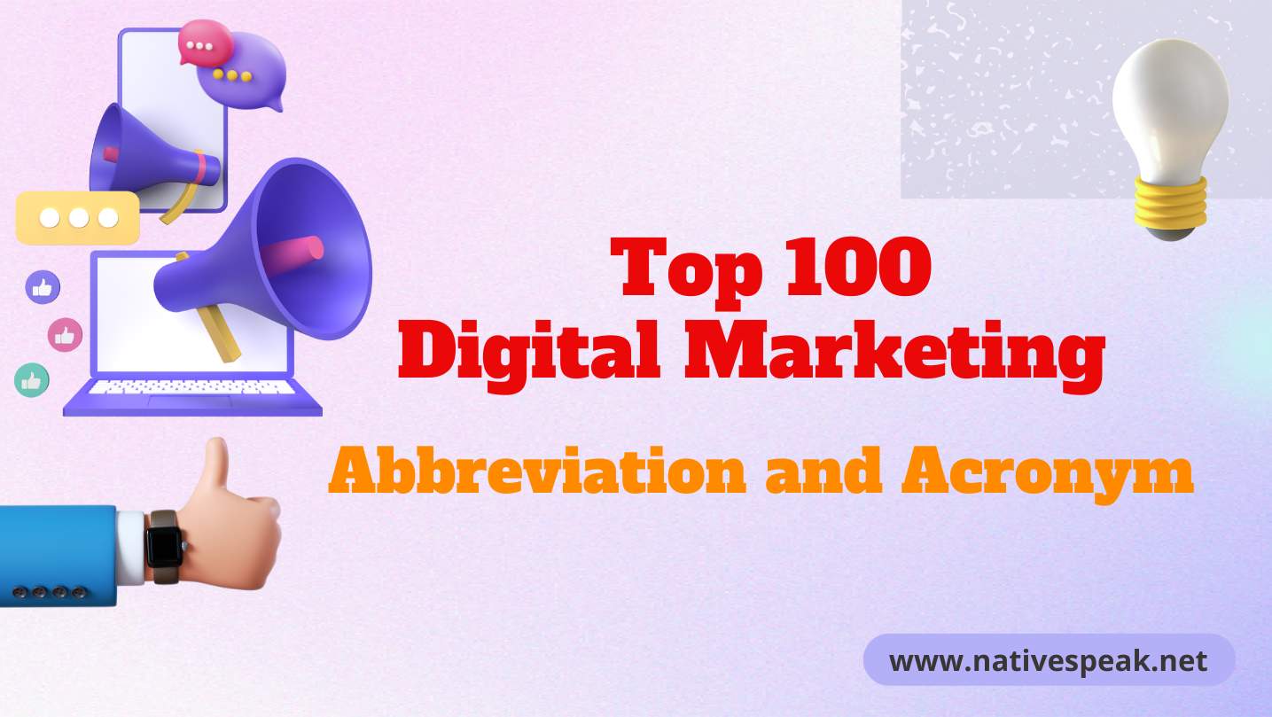 Digital Marketing Abbreviation and Acronym
