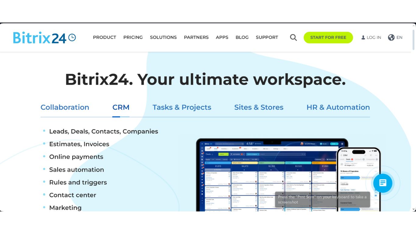 Bitrix24 best task management software