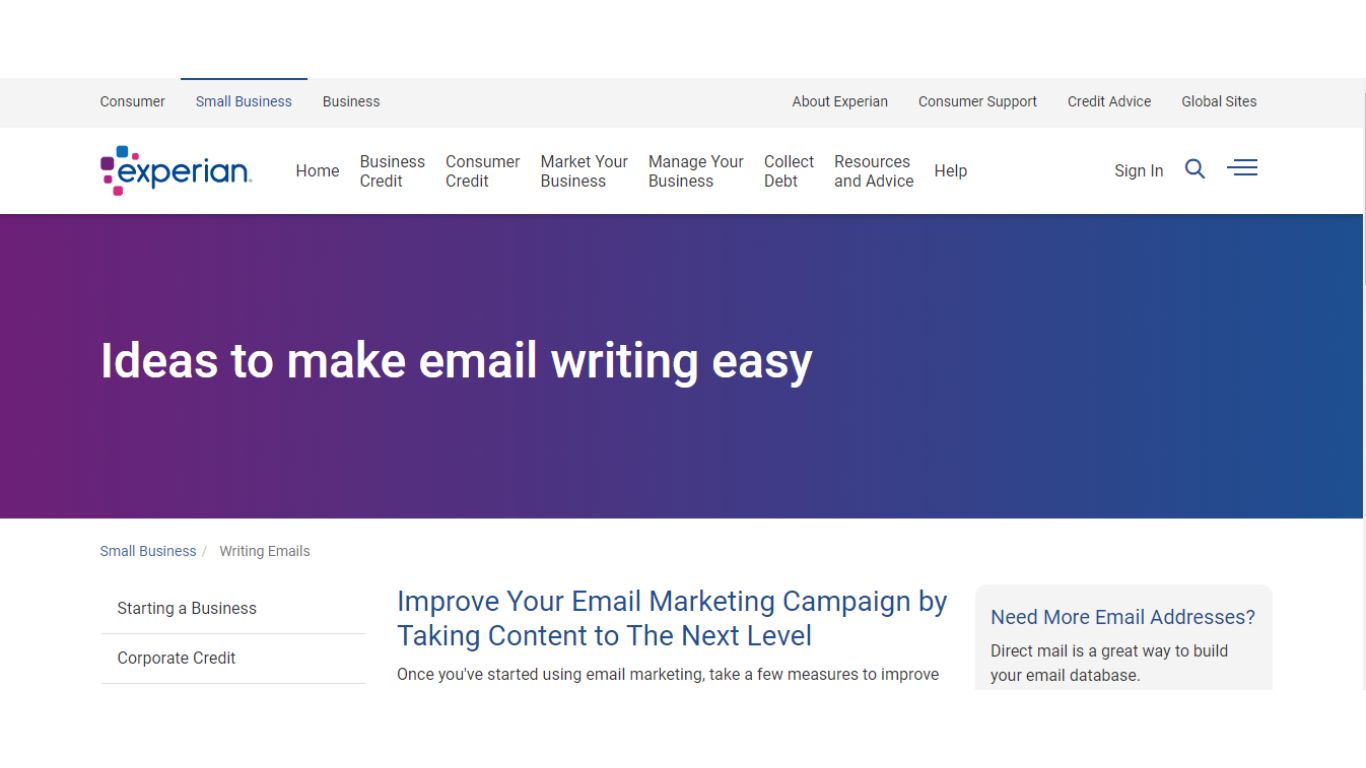 Experian email marketing tool review