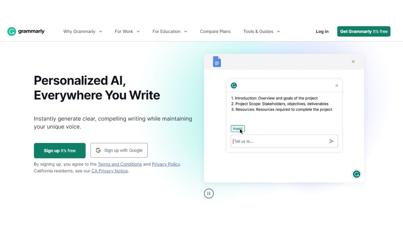 Grammarly writing tool review