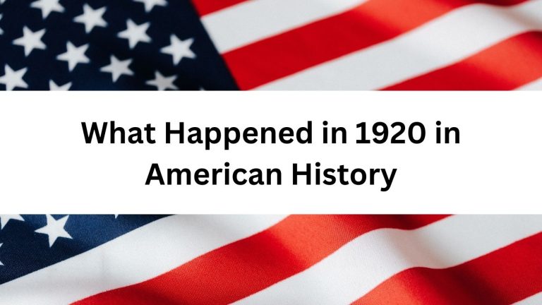 What Happened in 1920 in American History