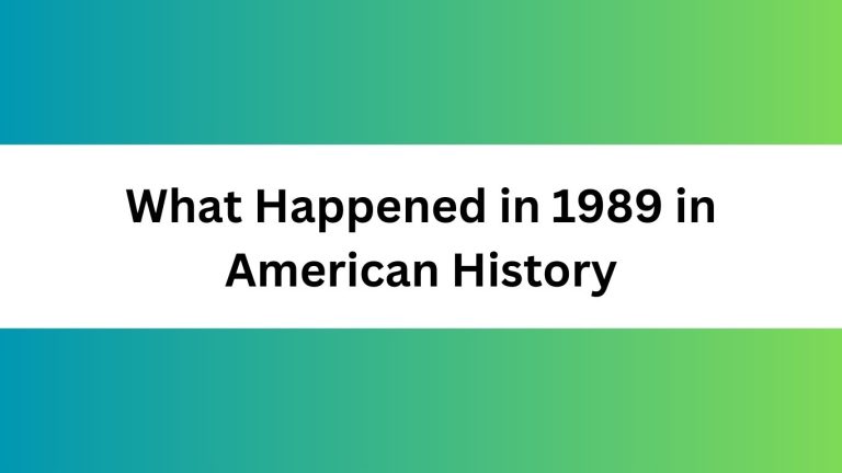What Happened in 1989 in American History