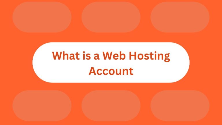 What is a Web Hosting Account