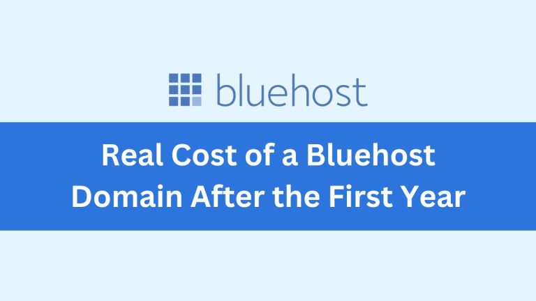How much is Bluehost domain after first year